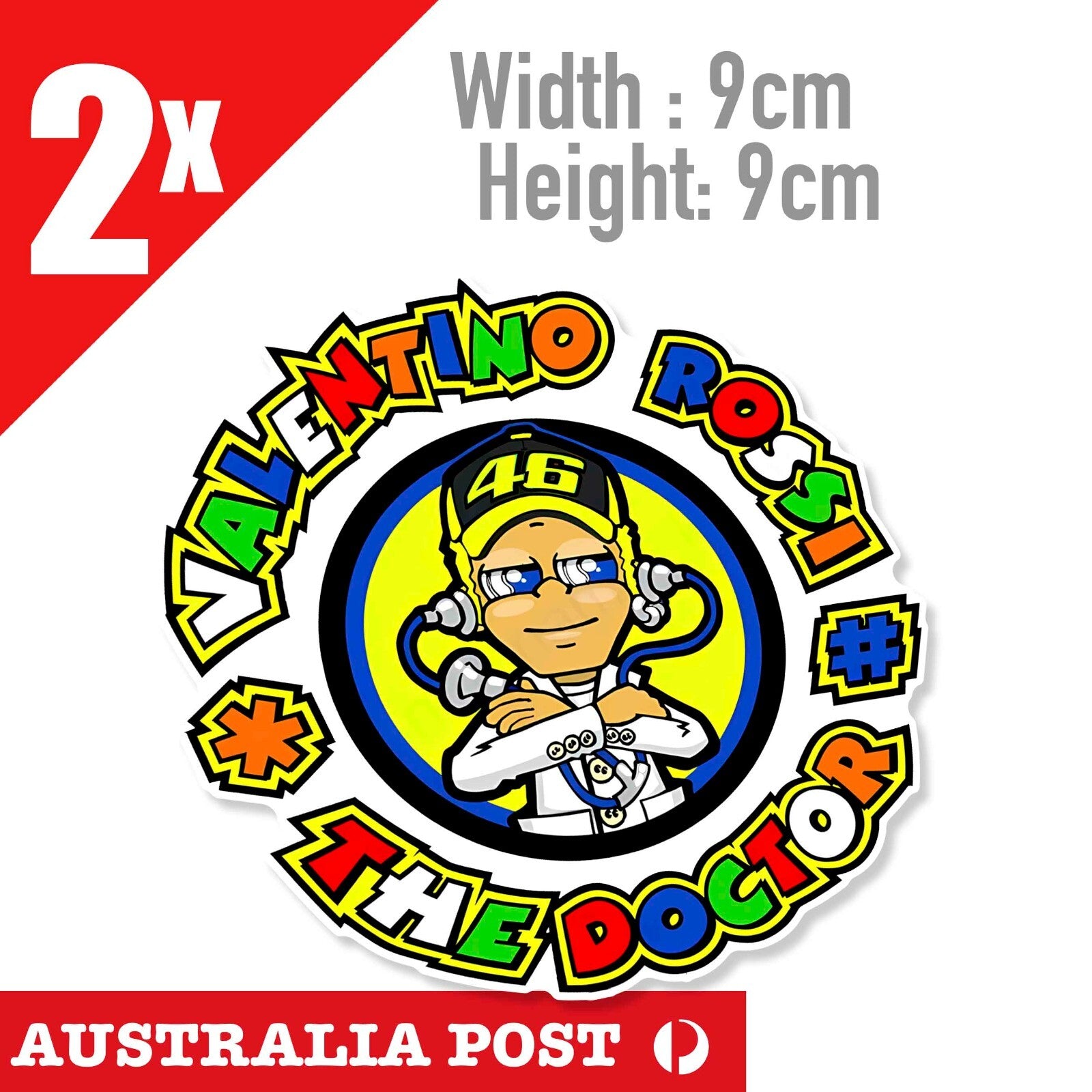 The Doctor 46 - Valentino Rossi's VR46  Laptop , Car, Motorcycle Stickers