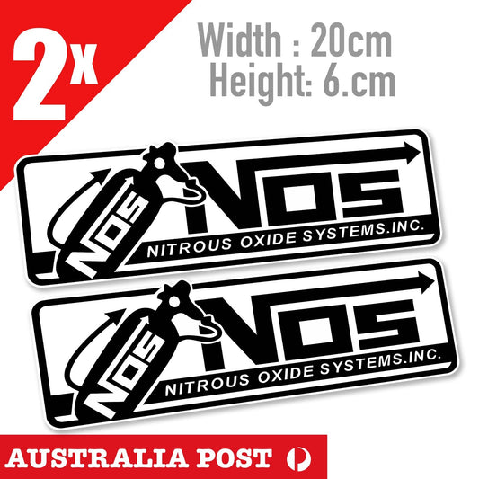 NOS - Nitrous Oxide Systems Label  JDM Banner Laptop, Bar, Fridge Sticker