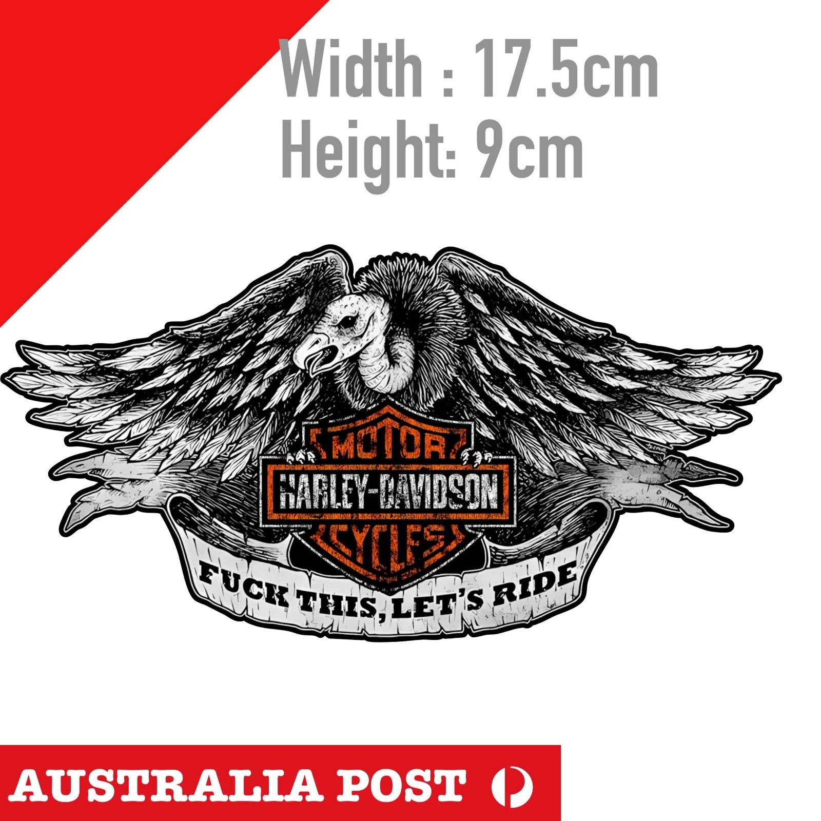 Harley Davidson Vulture Logo Motorcycle Logo, Fuel Tank, Helmet Stickers