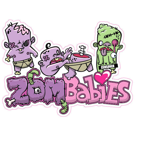 Baby Zombies Funny  Laptop , Car  Decal Sticker 
