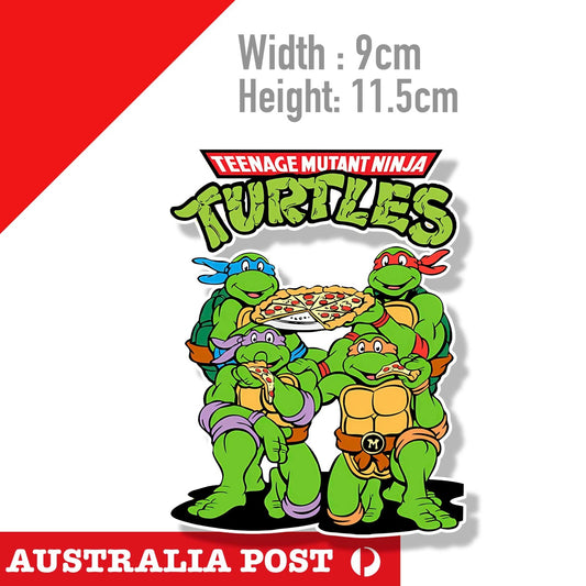 Teenage Mutant Ninja Turtles Pizza Logo , Vintage Logo Cartoon Sticker