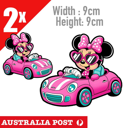 Mickey Mouse and Minnie Mouse Disney Cute Car Cartoon Decal Sticker