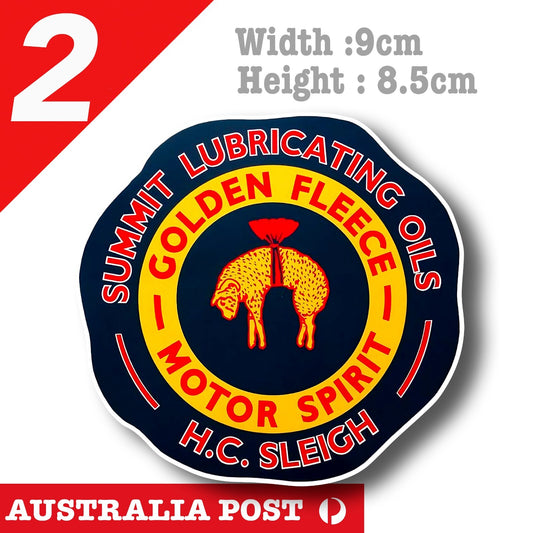 GOLDEN FLEECE Retro Australian Lubricating Oil  Logo  Stickers