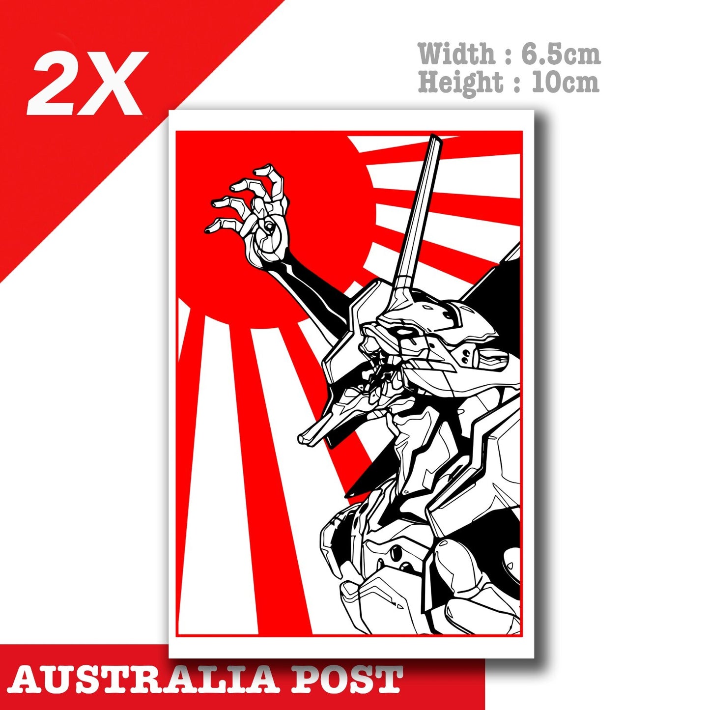 Evangelion Raising Sun JDM  Laptop , Car  Decal Stickers