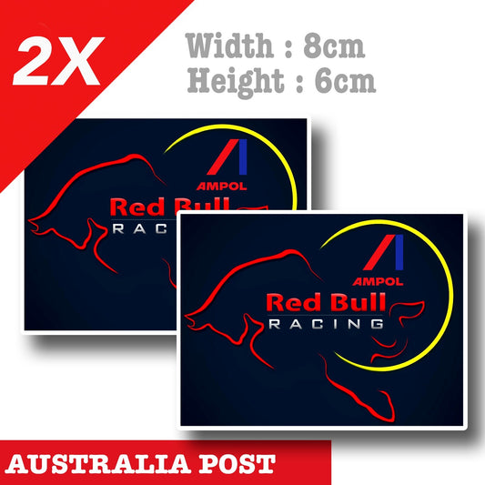 Red Bull Ampol Racing Australia x2 - AMPOL logo , Red Bull  Vinyl  Sticker