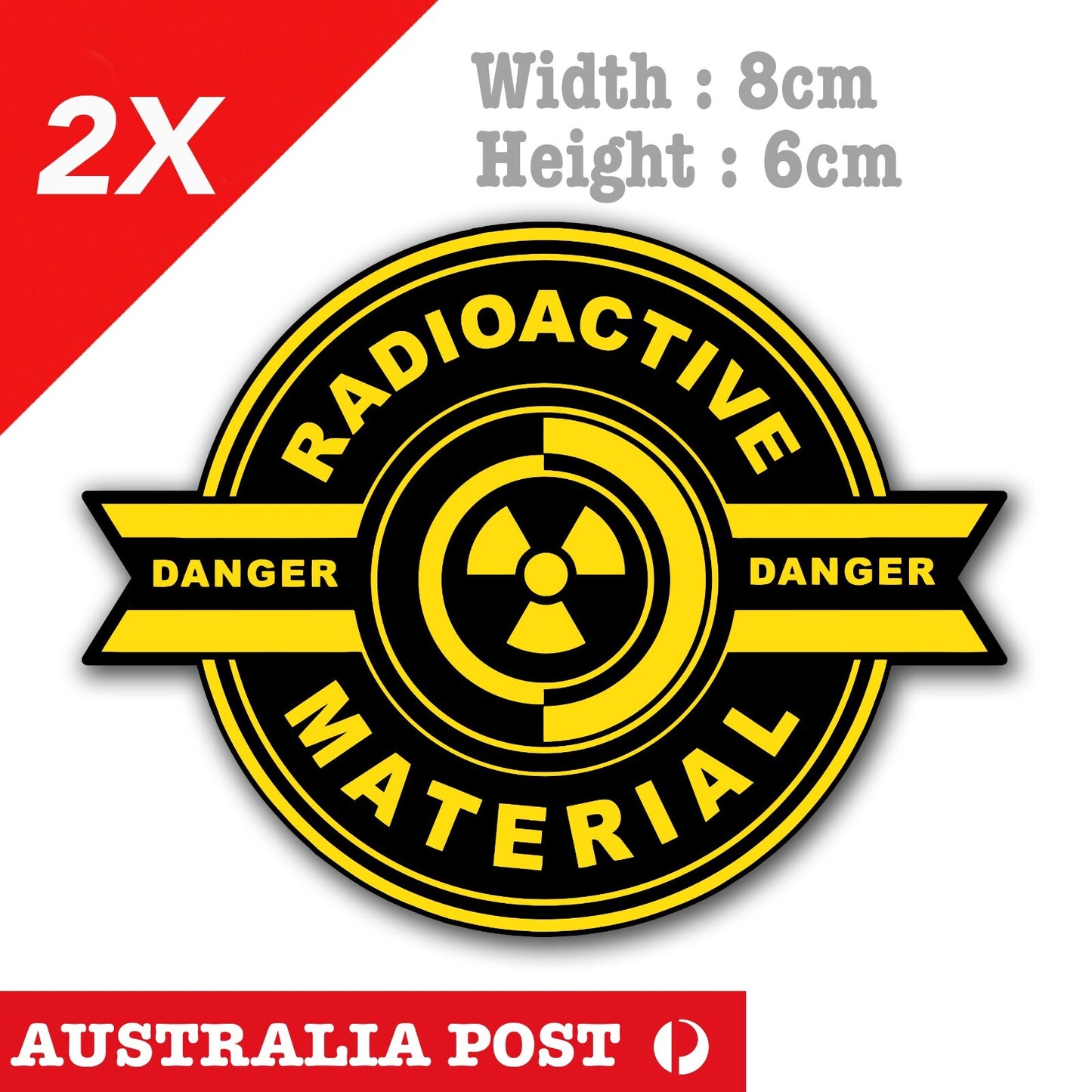 Radioactive Material Danger label, Warning Label, Funny Sticker