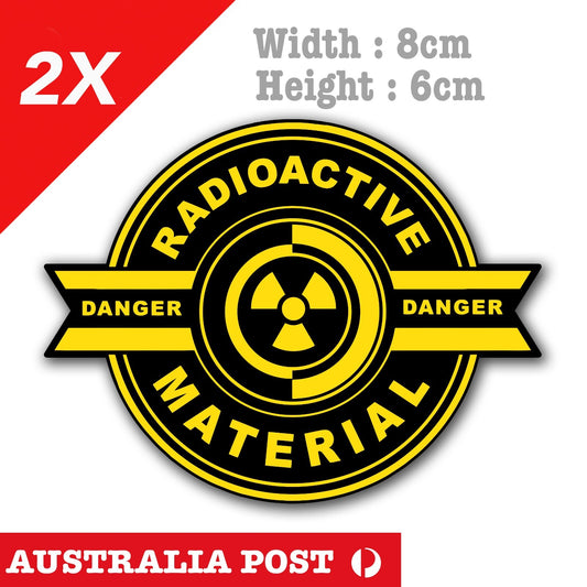 Radioactive Material Danger label, Warning Label, Funny Sticker