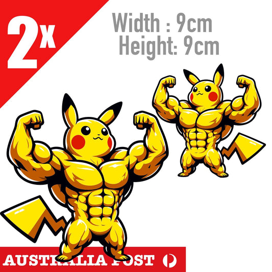 Pikachu VJACKED Gym Funny Pokemon  Sticker