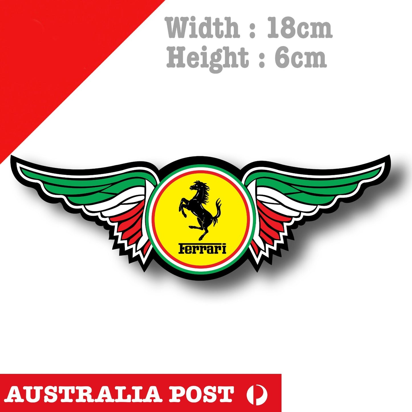 Ferrari Logo With Wings, Ferrari Logo Sticker