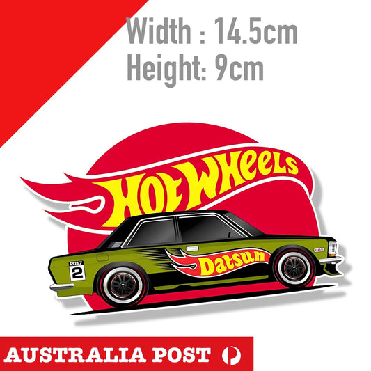 Hot Wheels DATSUN  Racing Car  Sticker