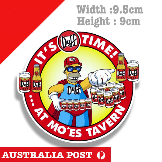 Homer SIMPSON as DuffMan Beer Funny Cartoon Character Sticker