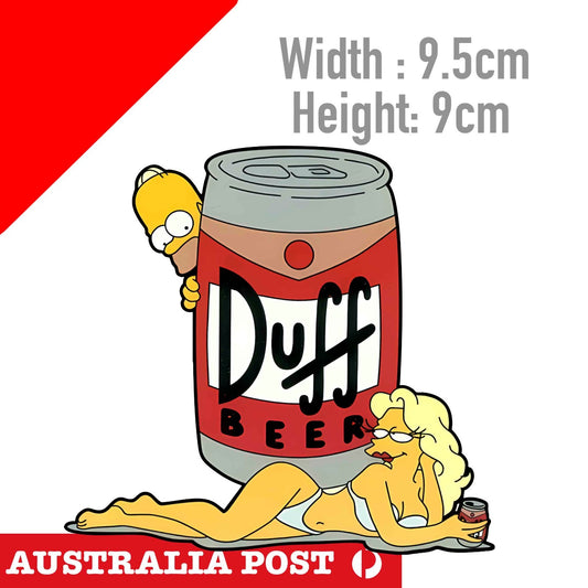 The Simpsons Duff Beer Funny Sexy Girl  Sticker