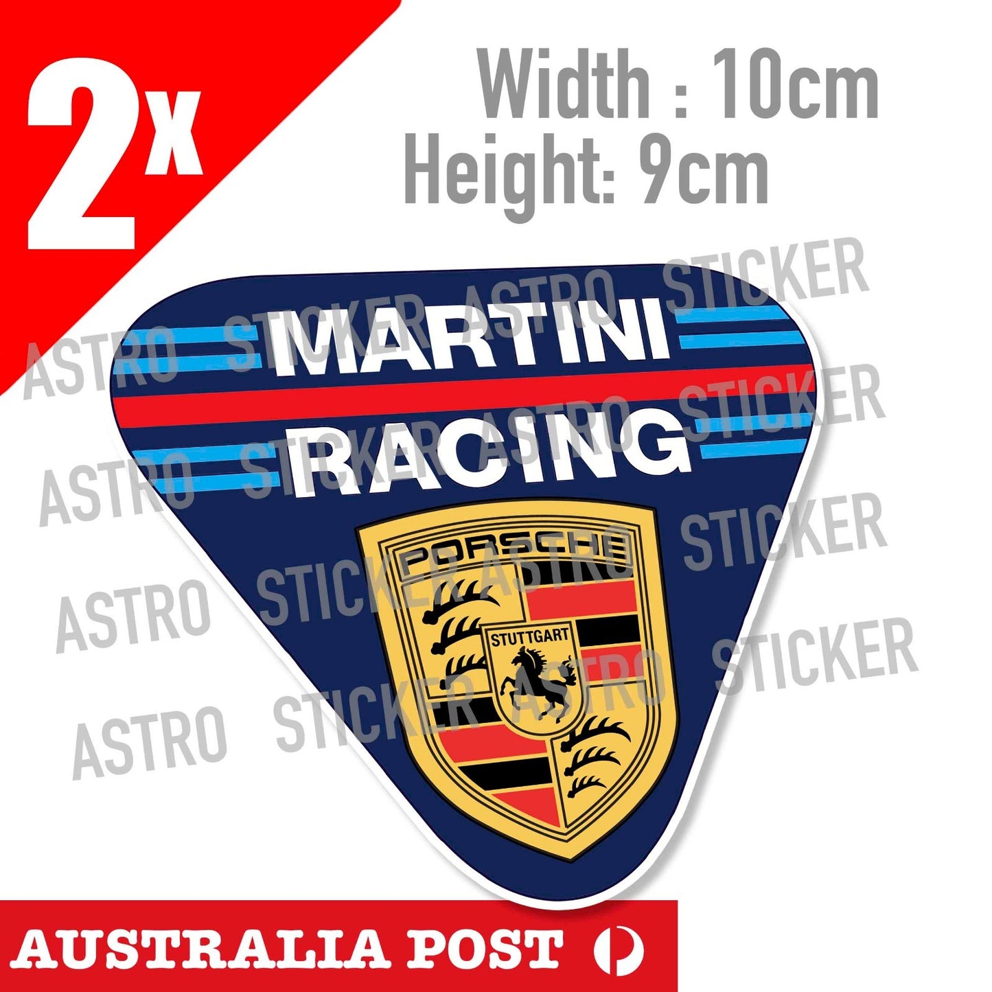MARTINI Racing Logo Decal Vinyl Stickers 2x