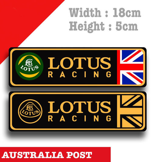 LOTUS Racing Car  Banner Logo, Lotus Logo with British Flag  ,Cars Vans Stickers