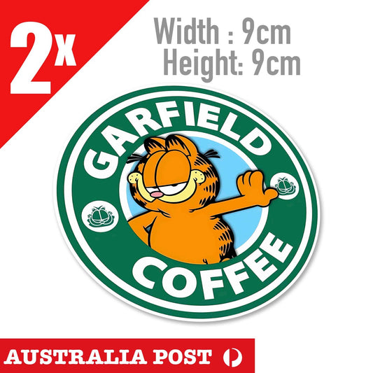Garfield COFFEE STAR BUCKS  Funny Cat Logo , Car  Vinyl  Sticker