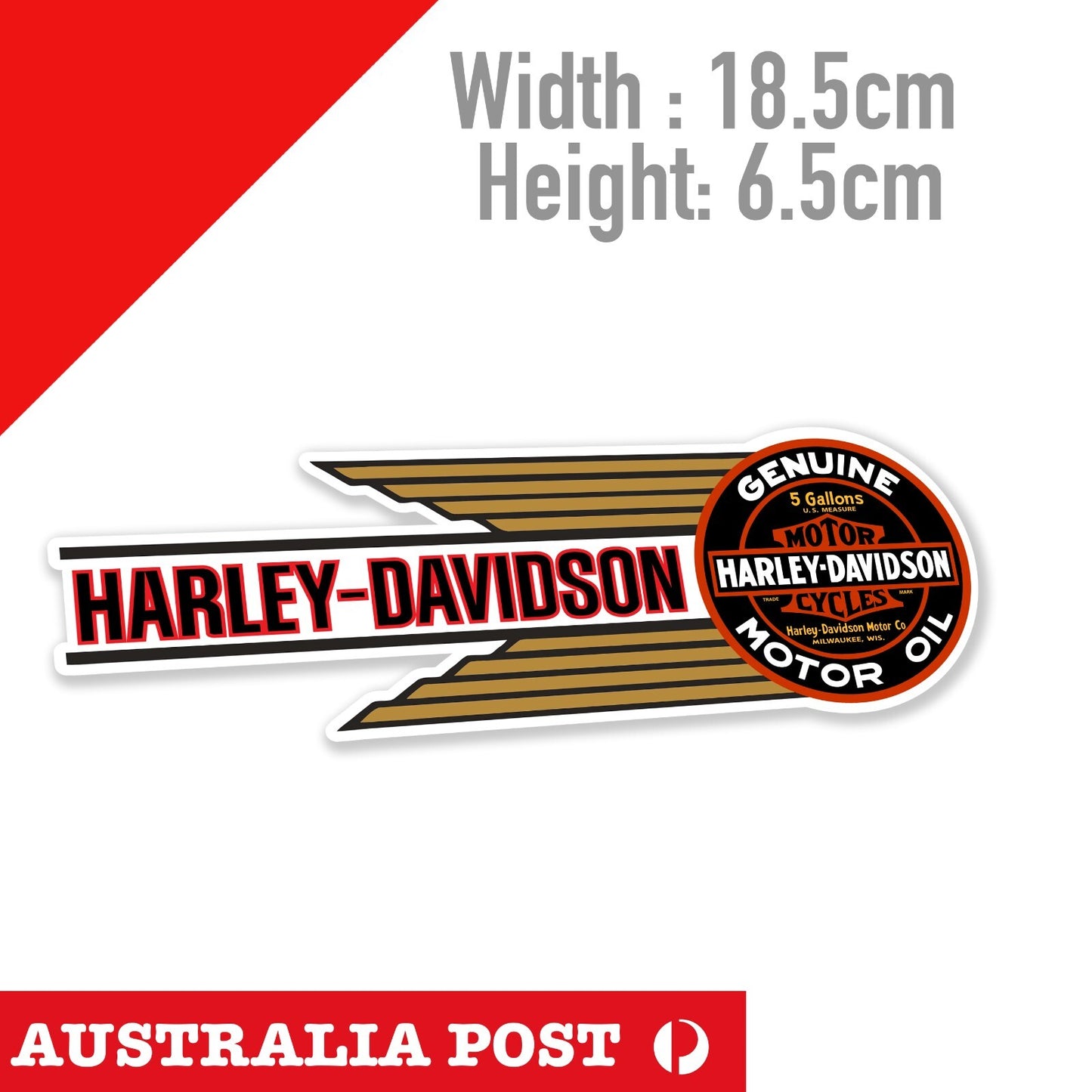 Harley Davidson Motorcycle OIL Round  Sticker
