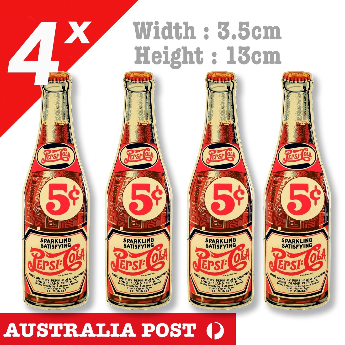 Pepsi Cola Old Style Bottle Old Retro Rusty Sign  Sticker 