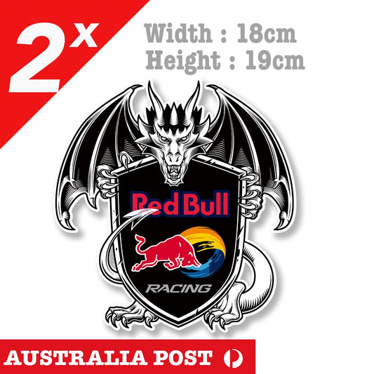 Red BULL Racing Dragon Badge, Red Bull Racing Stickers