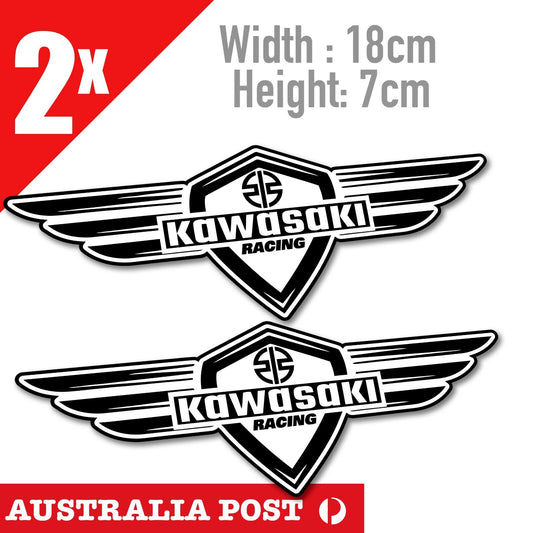 Kawasaki WING Stickers Tank Motorbike Toolbox Stickers