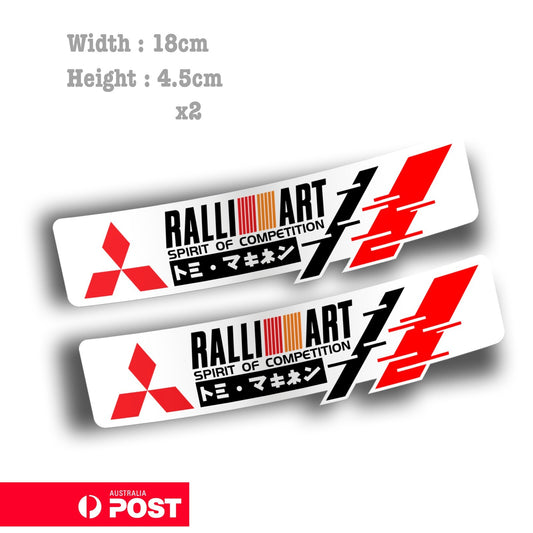 Ralli Art Mitsubishi JDM Spirit of Competition  Mitsubishi Logo Sticker 
