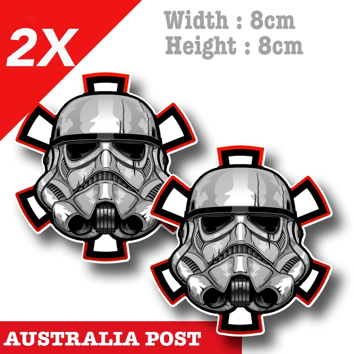 Star Wars Storm Trooper x2 Logo Stickers
