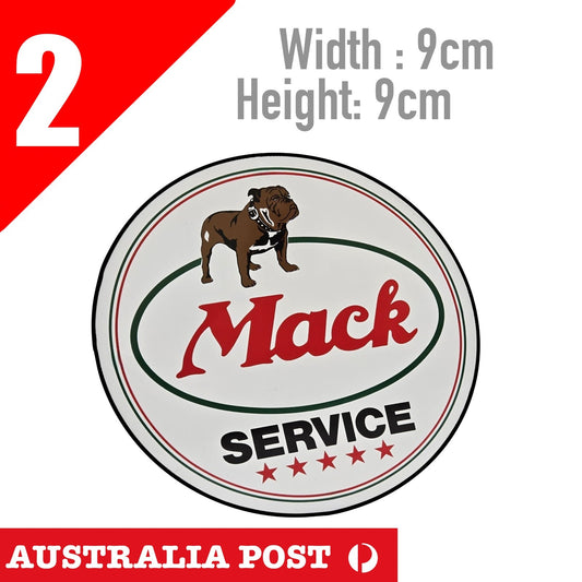 MACK SERVICE Truck Logo Australia Truck V8 Logo Chrome Style Sticker