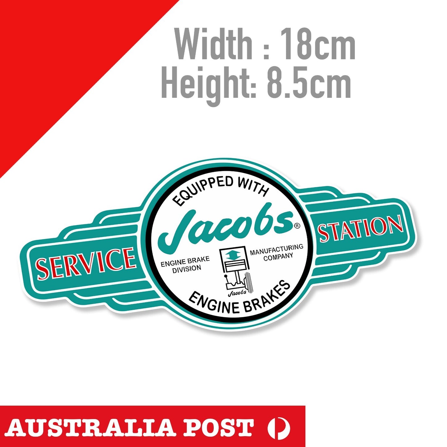 Jacobs Engine Brakes Sticker/Decal - Jake Kenworth Cummins Truck  4X4 Sticker