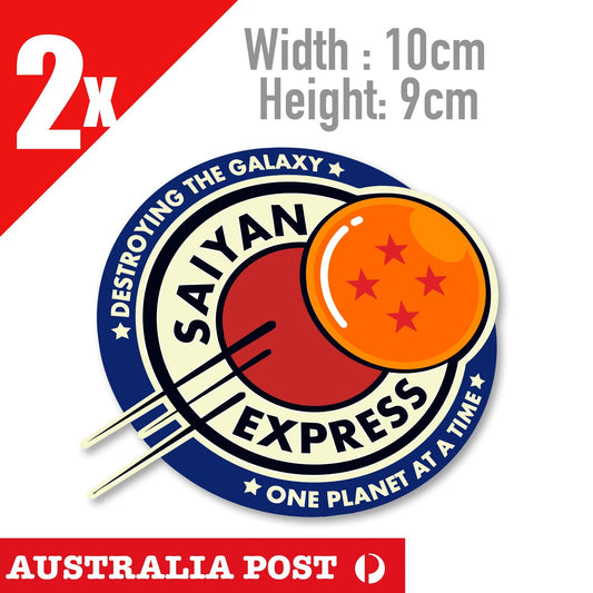 Dragon Ball Z, SAIYAN EXPRESS, Dragon, DBZ Logo JDM, Japan Stickers