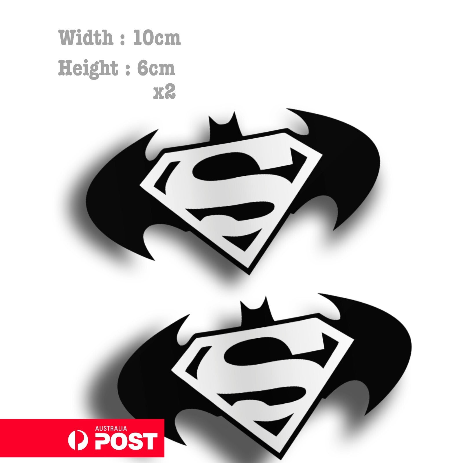Batman Superman Logo - DC Comic Logo Car Window Sticker 