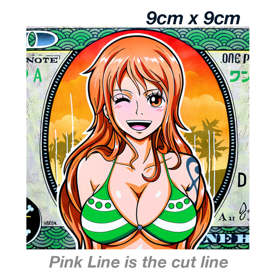 Nami Money Love  One Piece Laptop , Car  Vinyl  Sticker 