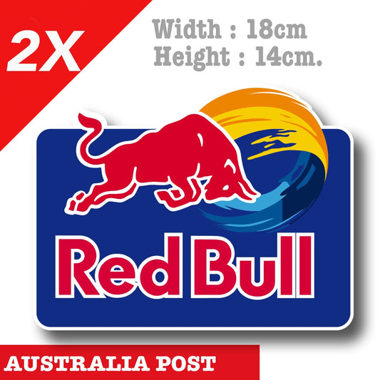 Red Bull Logo x2 - Red Bull Logo New Large Decal Sticker