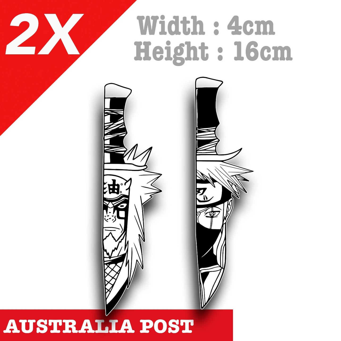 Naruto Characters Knife JDM, Naruto anime ,Laptop , Car  Decal Sticker