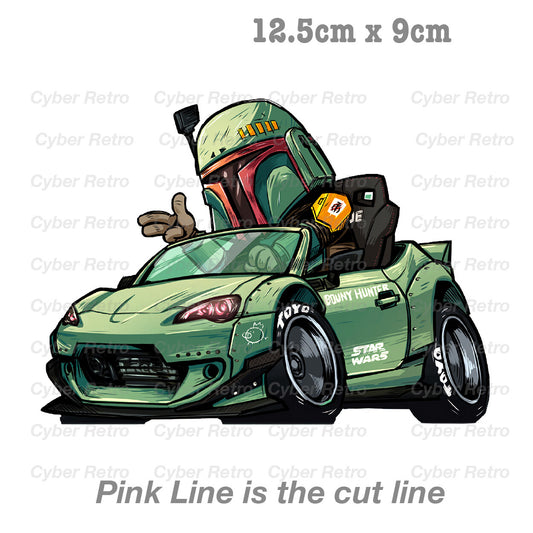 Star Wars Mandalorian JDM Funny Sketch Sticker 