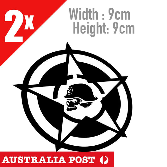 Motorcycle Helmet Metal MULISHA Skull STAR Helmet logo decal Stickers