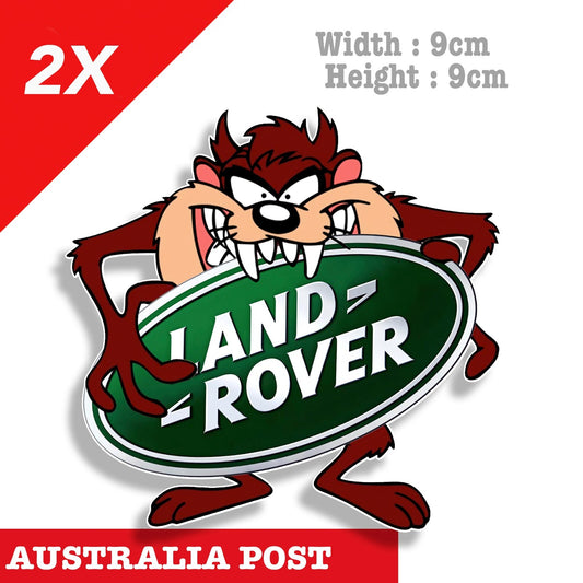 Land Rover logo TAZ Tornado , Tasmanian Devile Funny Looney Tune Logo Sticker