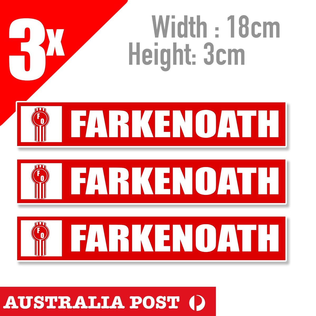 Kenworth Truck , KENWORTH TRUCK FARKENOATH 3x Stickers