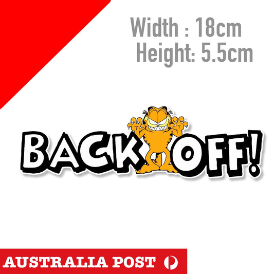 BACK OFF Garfield Angry Cat  Vinyl Decal Sticker Car Window Laptop Sticker