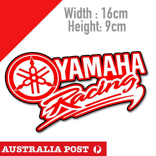 Yamaha Logo RACING Motorcycle RED Logo Vinyl  Stickers