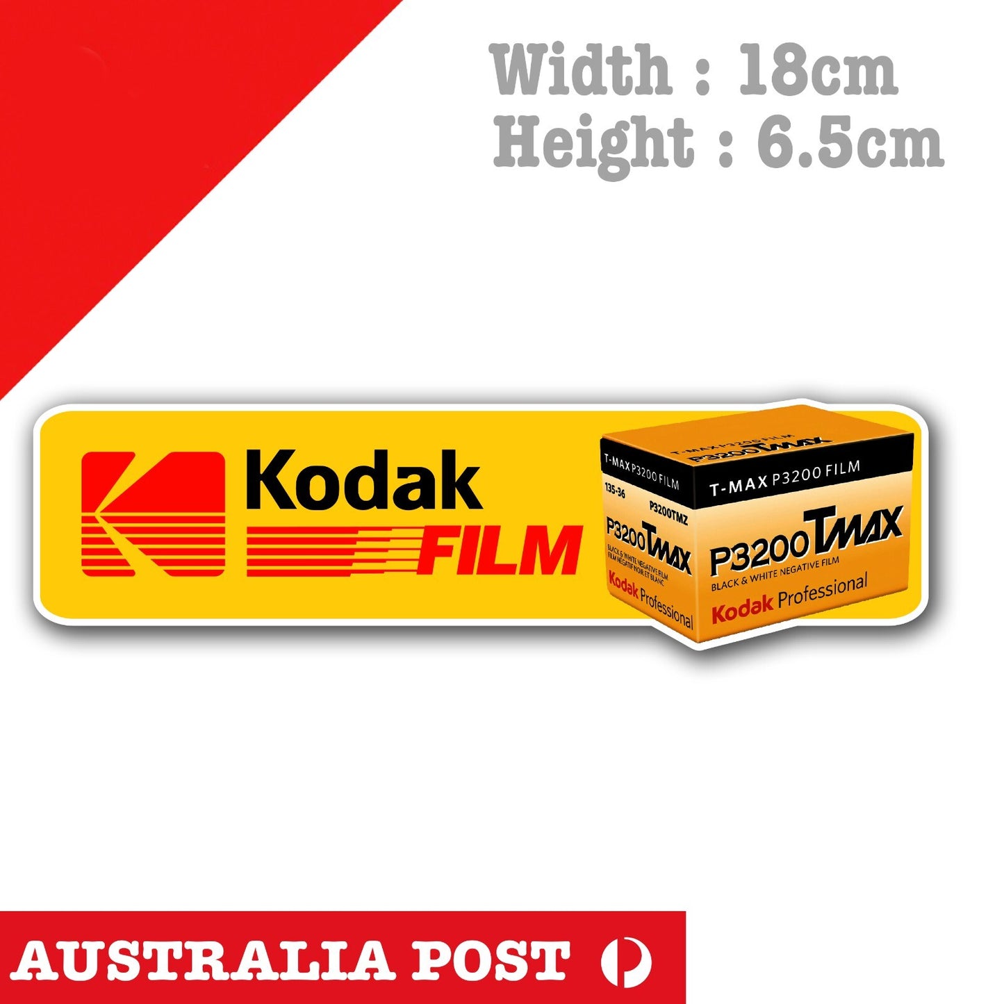 Kodak Film  Back and White Logo, Camera  Vinyl  Sticker