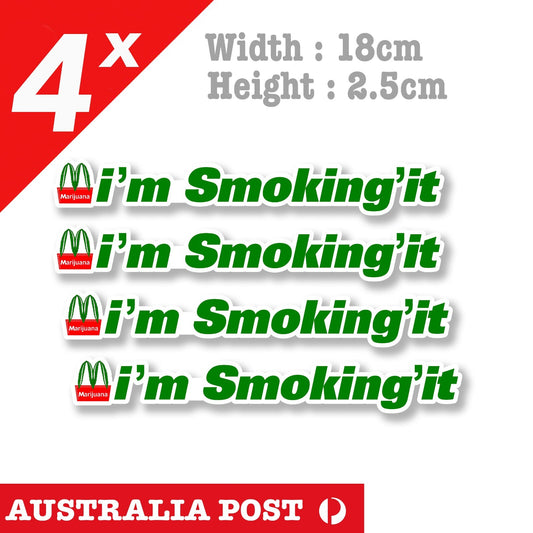 Marijuana Weed McDonald Logo Funny, Weed Stoned High  Stickers