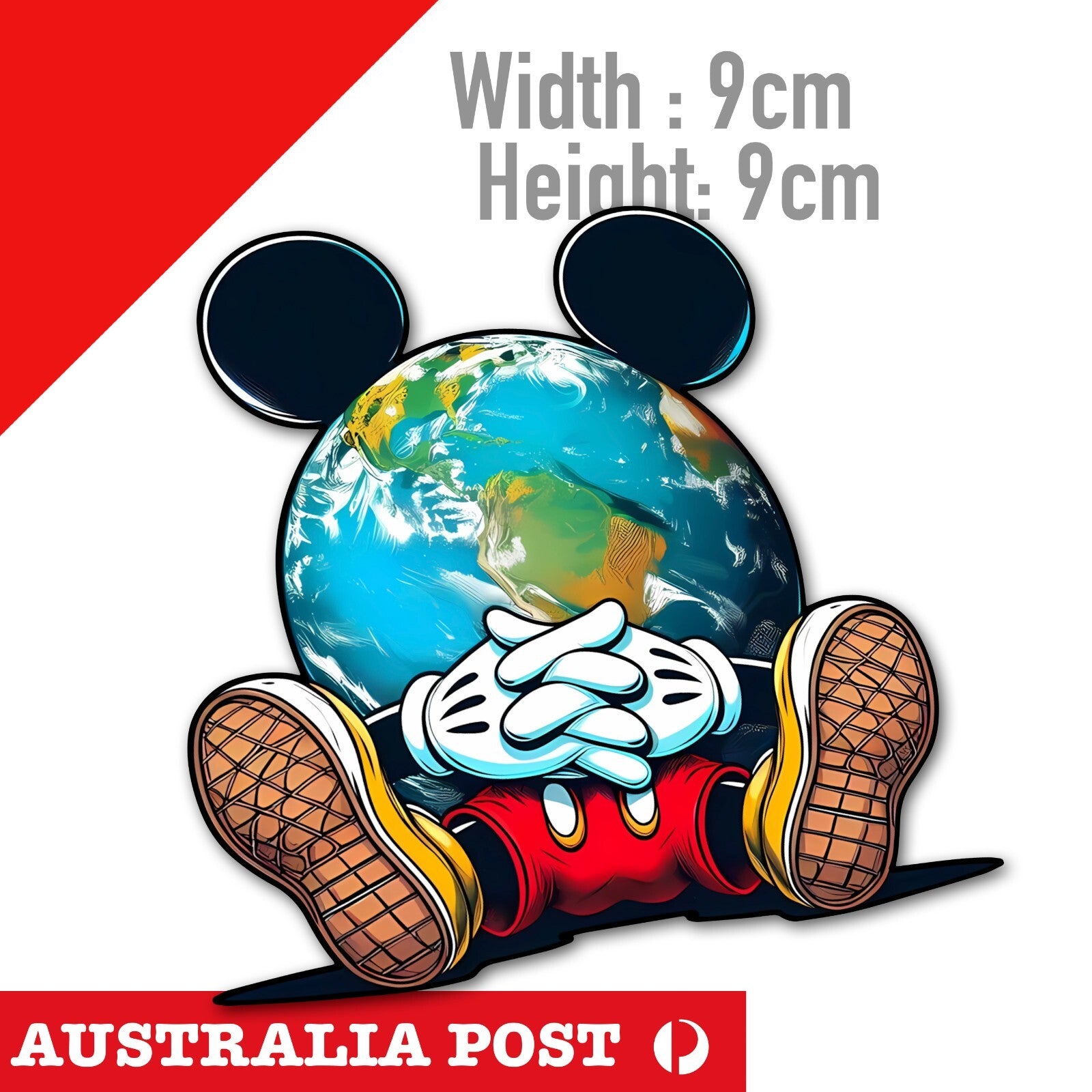 Mickey Mouse WORLD Disney Funny Cartoon Decal Sticker
