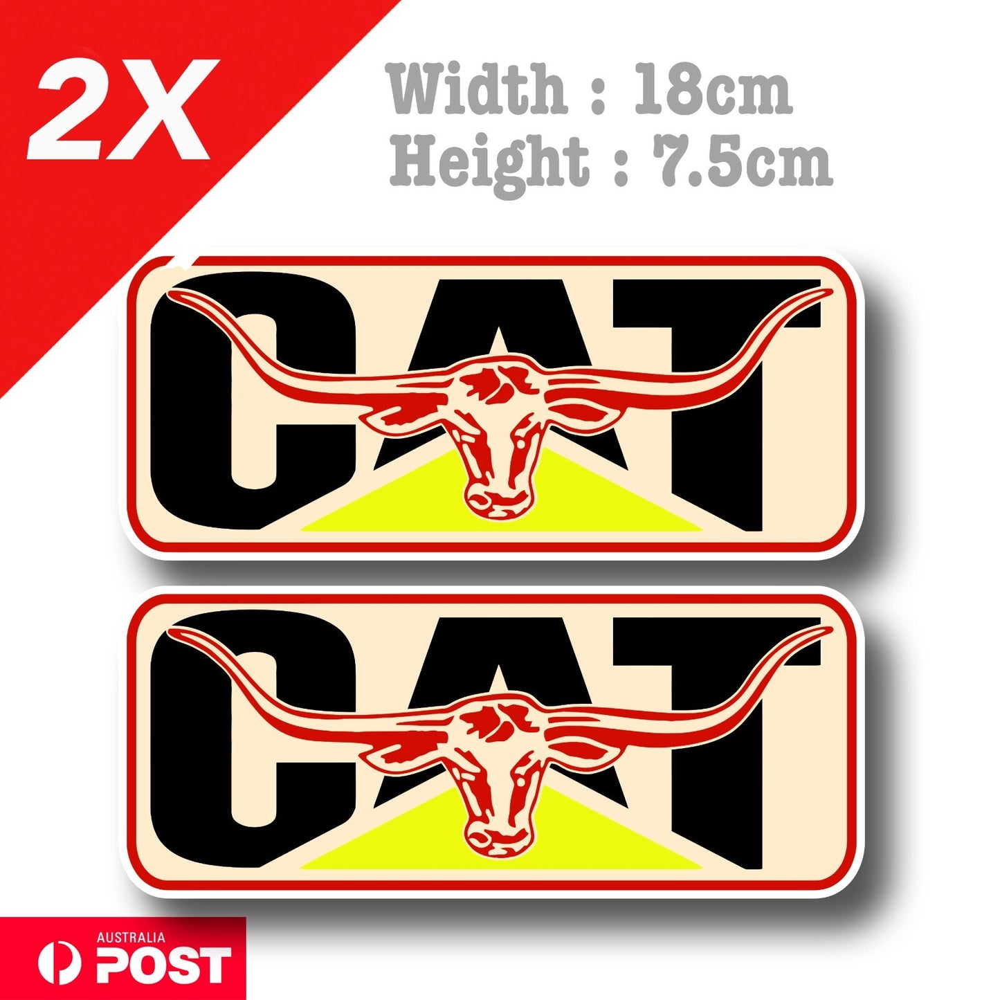 Caterpillar Bull Head Logo Decal Sticker 