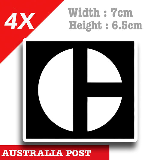 Caterpillar Diesel Power Logo x4 Black Stickers