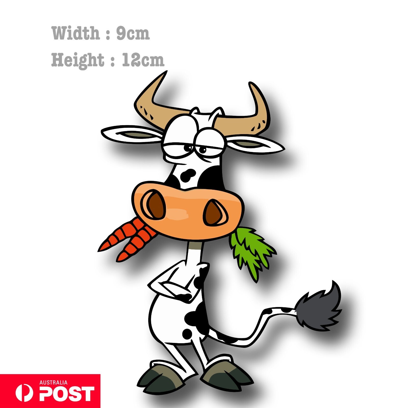 Cute Cow Funny Farm Animal  Decal Sticker