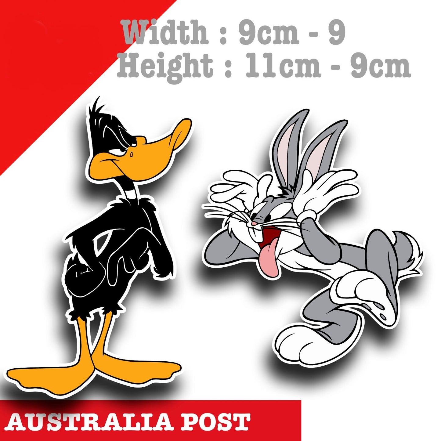 Bugs Bunny and Daffy Duck -  Looney Tunes Funny  Decal Stickers