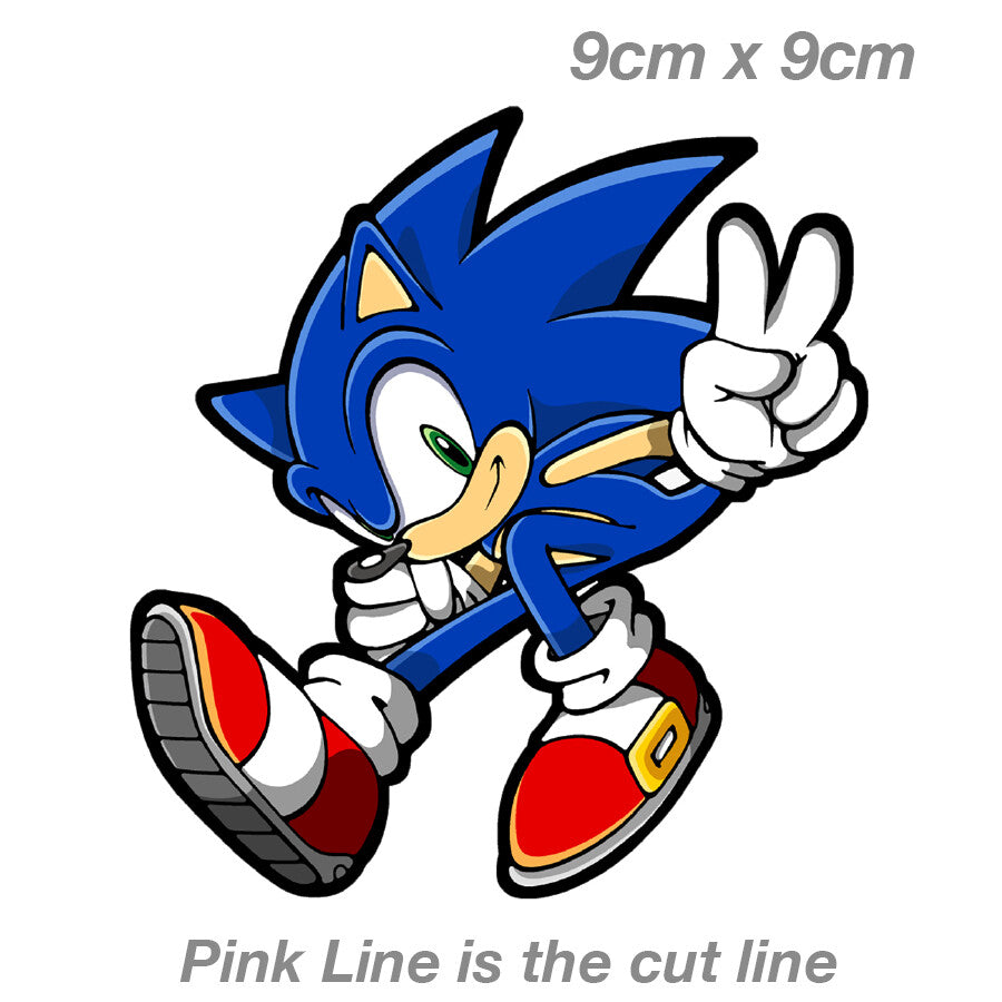 Sonic The Head hog Peace Out Laptop , Car  Vinyl  Sticker 