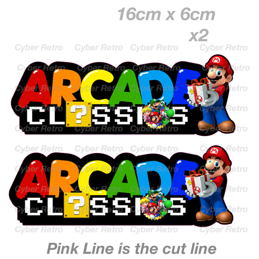 Super Mario Game Arcade Classic Logo Font Nintendo Game  Sticker