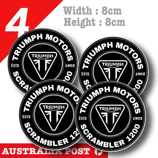 TRIUMPH Motorcycle SCRAMBLER  Logo, Motorcycle, Helmet , Laptop Sticker