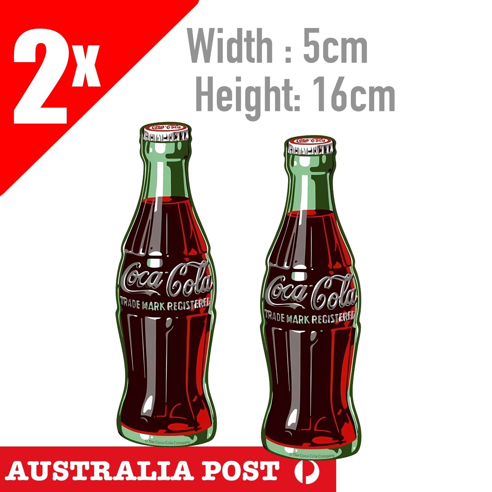 Coca Cola Vintage Glass Bottle  Laptop , Car  2x  Sticker