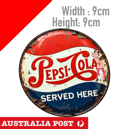 Pepsi Cola Rustic Sexy Pin Up Girl Vintage logo Sticker